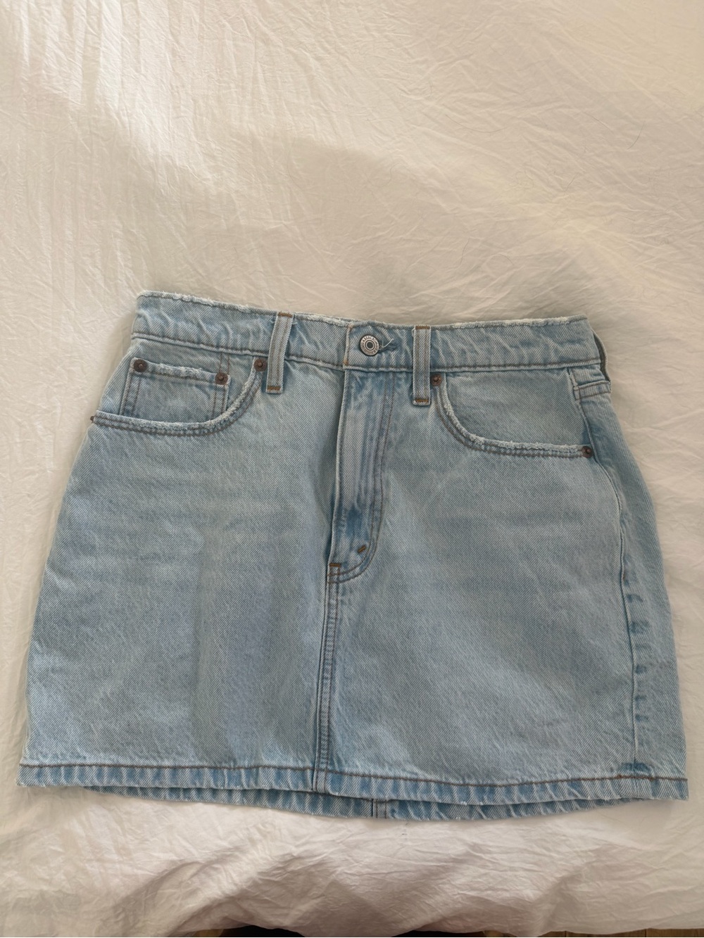 Abercrombie & Fitch Light Blue Denim Mini Skirt